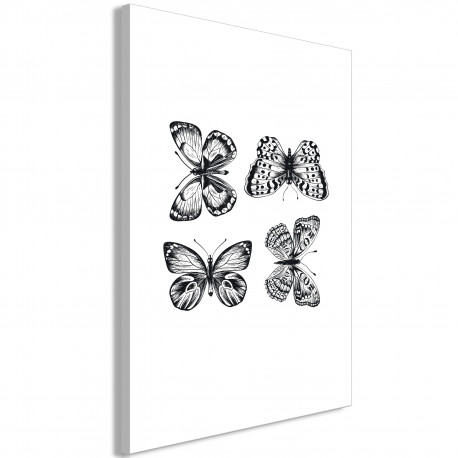 Seinapilt - Four Butterflies (1 Part) Vertical - 60x90