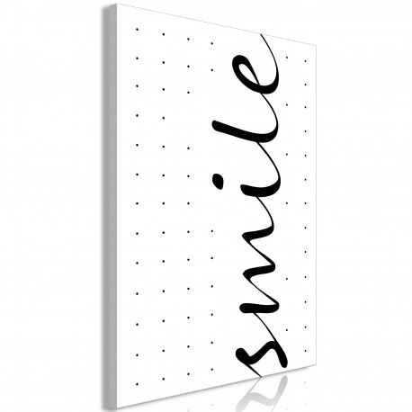 Seinapilt - Black and White: Smile (1 Part) Vertical - 60x90