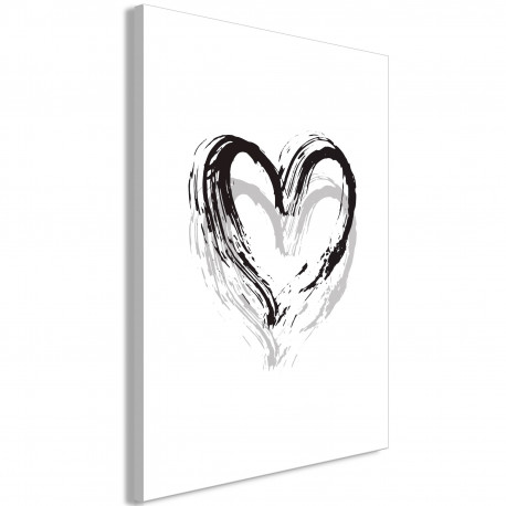 Seinapilt - Brush Heart (1 Part) Vertical - 80x120