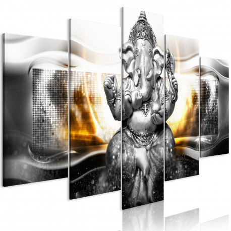 Seinapilt - Buddha Style (5 Parts) Silver Wide - 200x100