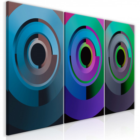 Seinapilt - Gradient Circles (3 Parts) - 120x60