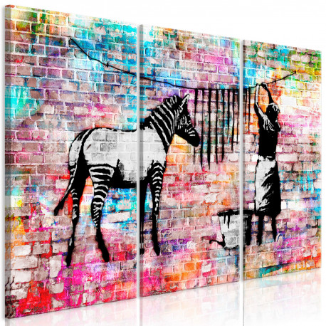 Seinapilt - Colourful Washing (3 Parts) - 90x60