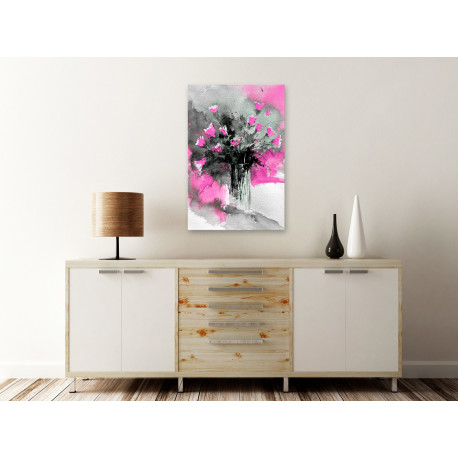 Seinapilt - Bouquet of Colours (1 Part) Vertical Pink - 80x120