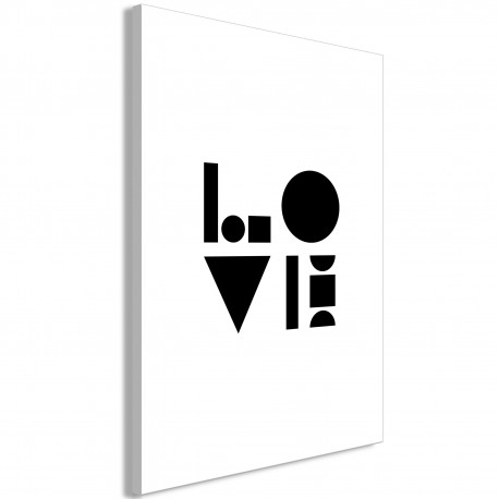 Seinapilt - Black, White and Love (1 Part) Vertical - 80x120