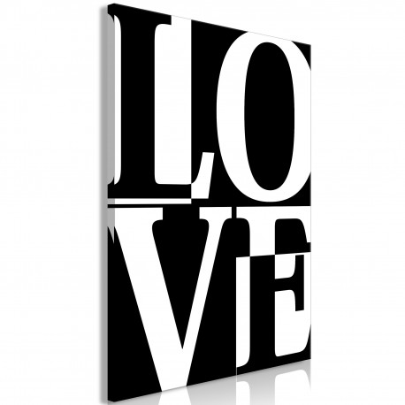 Seinapilt - Black and White Love (1 Part) Vertical - 40x60