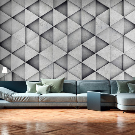 Fototapeet - Grey Triangles - 150x105