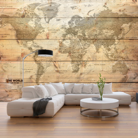 Fototapeet - Map on Boards - 150x105