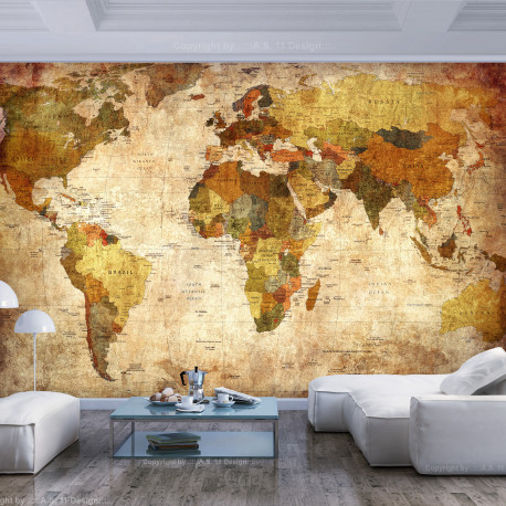 Fototapeet - Old World Map - 200x140