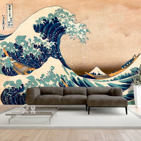 Fototapeet - Hokusai: The Great Wave off Kanagawa (Reproduction) - 100x70
