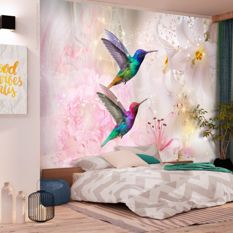 Fototapeet - Colourful Hummingbirds (Pink) - 250x175