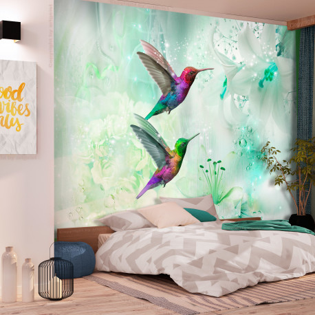 Fototapeet - Colourful Hummingbirds (Green) - 300x210