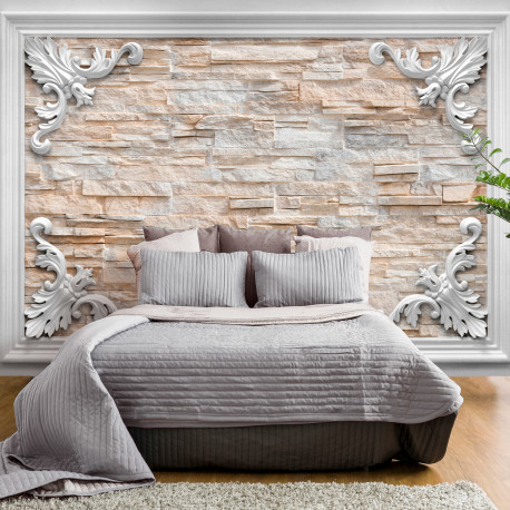 Fototapeet - Brick in the Frame (Orange) - 400x280