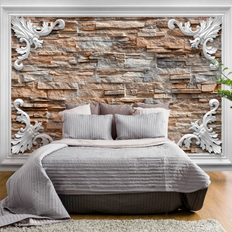 Fototapeet - Brick in the Frame (Brown) - 100x70