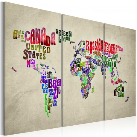 Seinapilt - Colorful countries - triptych - 90x60