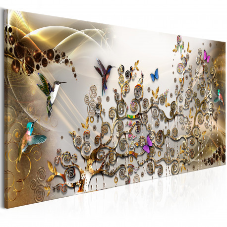 Seinapilt - Hummingbirds Dance (1 Part) Gold Narrow - 135x45