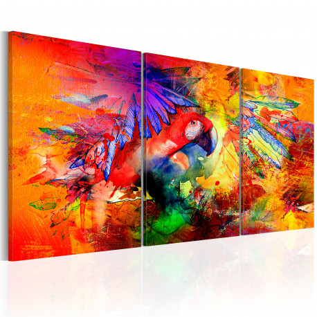 Seinapilt - Colourful Parrot - 60x30