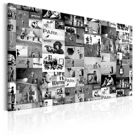 Seinapilt - Banksy: Graffiti Collage - 60x40