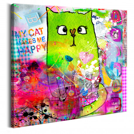 Seinapilt - Crazy Cat - 40x40