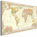 Seinapilt - Cream World Map - 120x80