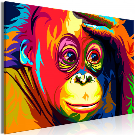 Seinapilt - Colourful Orangutan (1 Part) Wide - 120x80