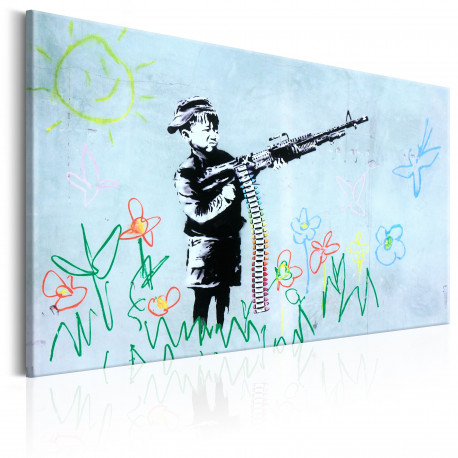 Seinapilt - Boy with Gun by Banksy - 60x40