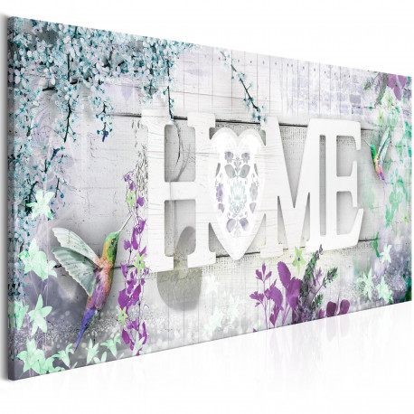 Seinapilt - Home and Hummingbirds (1 Part) Green Narrow - 120x40