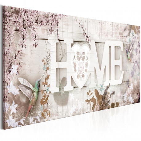 Seinapilt - Home and Hummingbirds (1 Part) Beige Narrow - 150x50