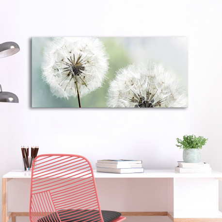 Seinapilt - Fluffy Dandelions (1 Part) Green Wide - 100x45