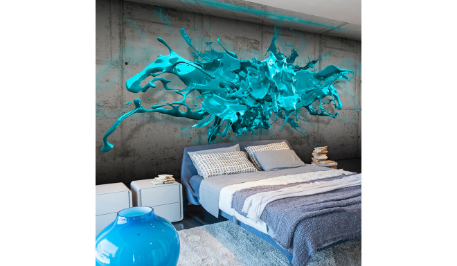 Fototapeet - Blue Ink Blot - 150x105