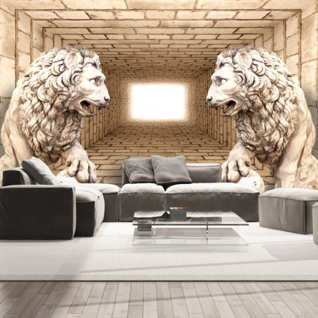 Fototapeet - Mystery of lions - 200x140