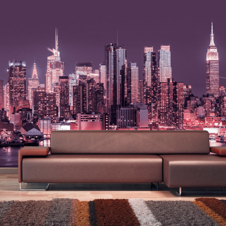 Fototapeet - NYC: Purple Nights - 100x70
