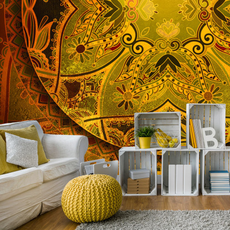 Fototapeet - Mandala: Golden Poem - 400x280