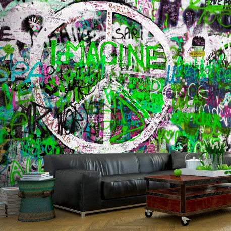 Fototapeet - Green Graffiti - 200x140