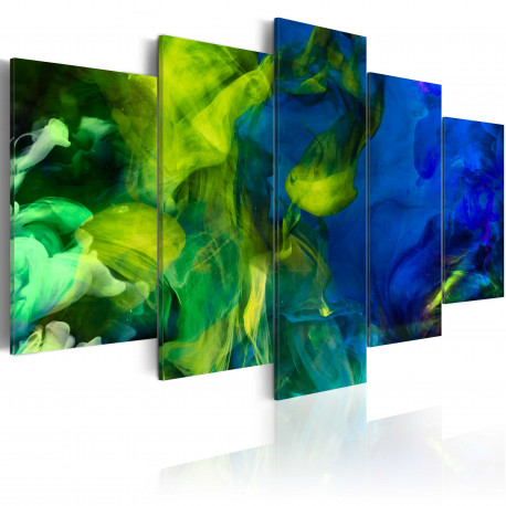 Seinapilt - Dance of Green Flames - 100x50