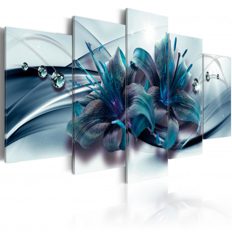 Seinapilt - Blue Lily - 100x50