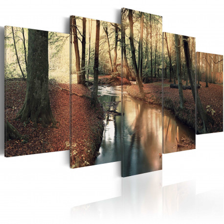 Seinapilt - Brown autumn: forest - 100x50