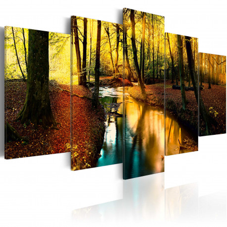 Seinapilt - Autumn silence: forest - 200x100
