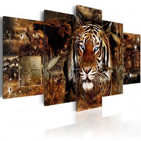 Seinapilt - Golden Jungle - 100x50