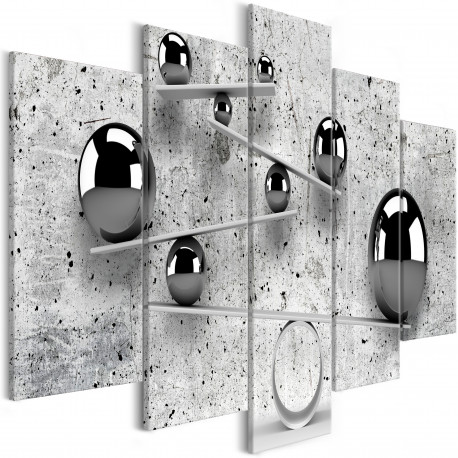 Seinapilt - Balls and Concrete (5 Parts) Wide - 100x50