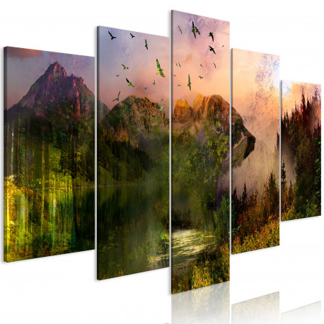 Seinapilt - Bear in the Mountain (5 Parts) Wide - 100x50