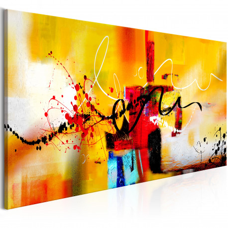 Seinapilt - Crazy Serpentines (1 Part) Orange Wide - 100x45