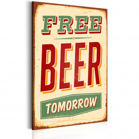 Seinapilt - Free Beer Tomorrow - 40x60
