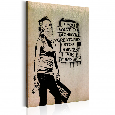 Seinapilt - Graffiti Slogan by Banksy - 80x120