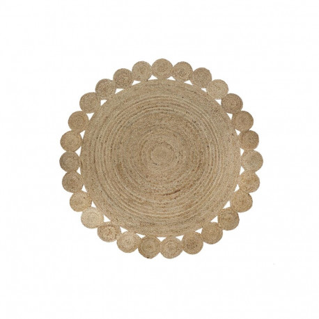 Paklājs DKD Home Decor 200 x 200 x 1 cm Dabisks Brūns Poliesters Džuta