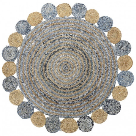Vaip DKD Home Decor Sinine Mitmevärviline Indiaan (200 x 200 x 1 cm)
