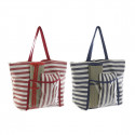 Beach Bag DKD Home Decor Canvas Red Blue Polyester PVC (55 x 17 x 35 cm) (2 Units)