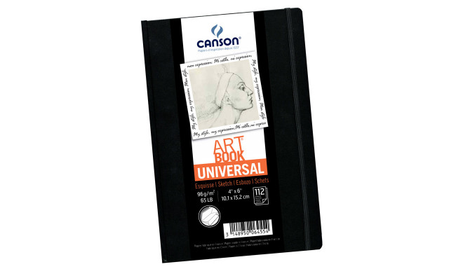 Eskiisiplokk Art Book Universal 10,2x15,2 mm 96g 112lehte, kõvaköide kummiga