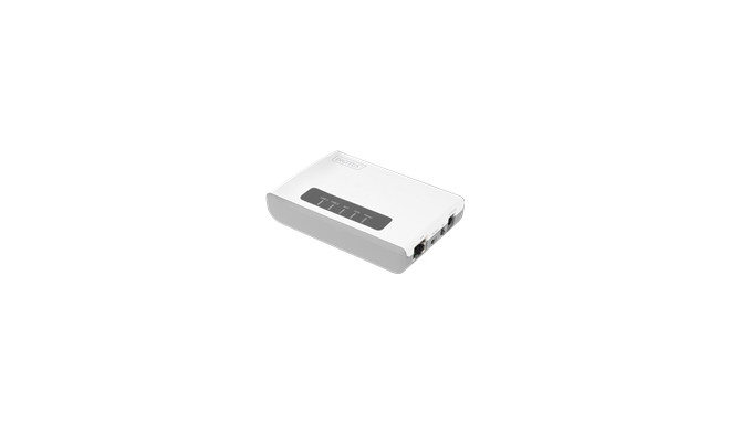 DIGITUS 2-Port USB 2.0 juhtmevaba multifunktsionaalne võrguserver 300 Mbps