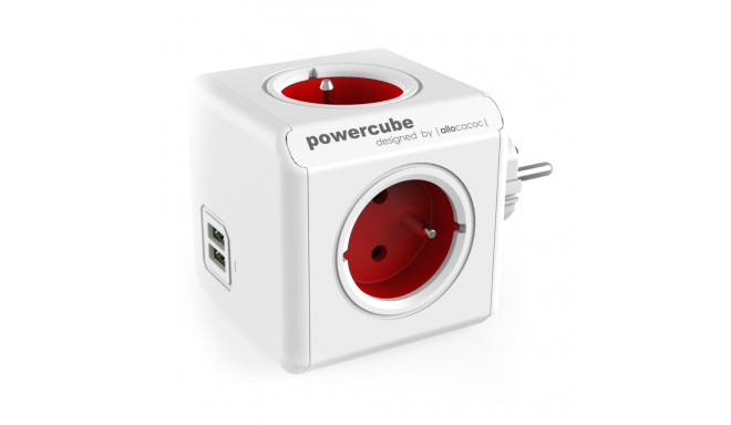 Allocacoc PowerCube Original USB Rood (FR)