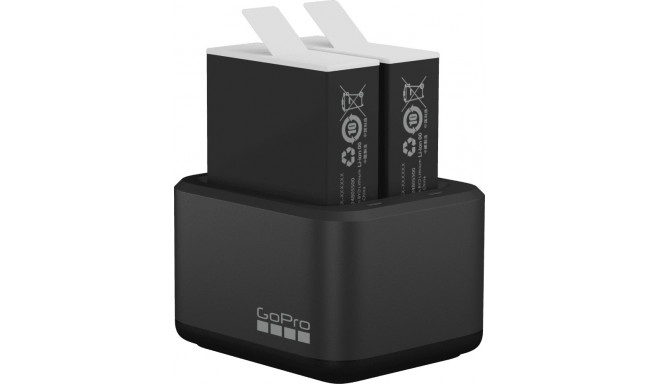 GoPro Dual charger + 2 Enduro batteries Hero9/10/11/12 Black (ADDBD-211-EU)
